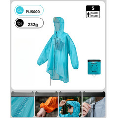 PU5000 Waterproof Raincoat 15D Silicone Coated Nylon for Outdoor Heavy Rain