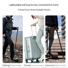 Cane Walking Stick Adjustable Collapsible Travel Hiking Folding Walking Aluminum