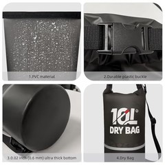 Waterproof Dry Bag for Women and Men,10L Roll Top Lightweight Storage Bag