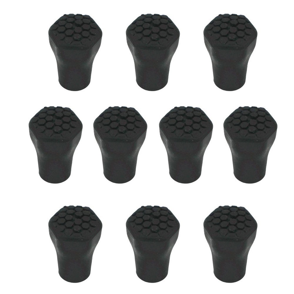 10Pcs Hexagonal Trekking Pole Tip Protectors Plastic for Hiking Pole Safety