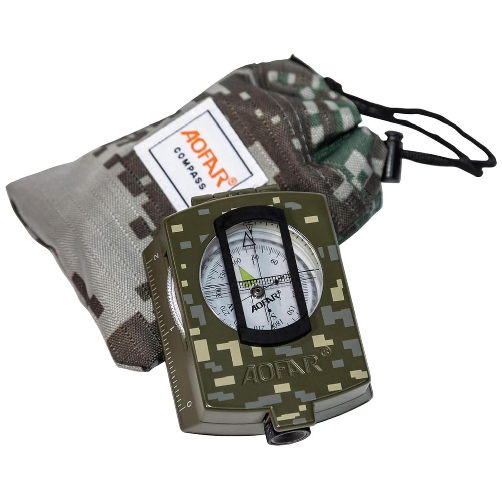 Lensatic Sighting Compass for Camping, Hiking – Waterproof