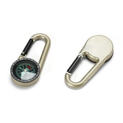 2 Pcs Metal Compass Keychain Mini Tactical Direction Finder for Outdoor Use