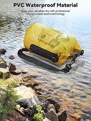 Dry Bag Waterproof for Women Men, 5L/10L/20L/30L/Roll Top 40L Yellow