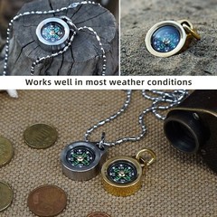 MecArmy Keychain Compass CMP titanium. used, with scratch