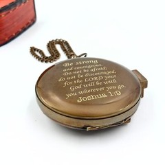 Be Strong Sundial Compass – first communion gifts for boys – Girls – baptism …