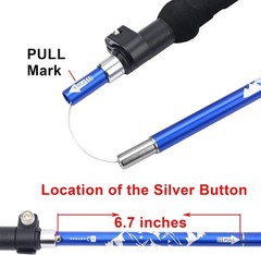 Lightweight 7075 Aluminum Adjustable Trekking Pole for Hiking, Single Pole