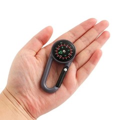 Mini Carabiner Compass Keychain for Camping Hiking Backpack Survival Tool