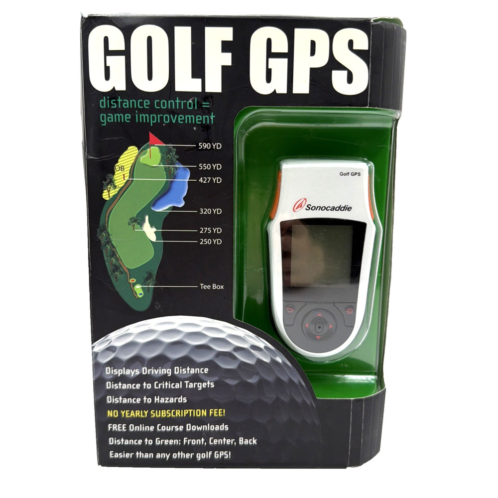 Sonocaddie Golf GPS XV2 With Box Online Courses Complete