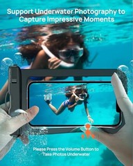 Waterproof Phone Pouch IP68 Floating Waterproof Phone Black & Clear & Pink