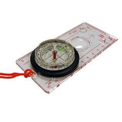 UST Deluxe Map Compass with Raised Base Plate and Swivel Bezel for Hiking, Ca…