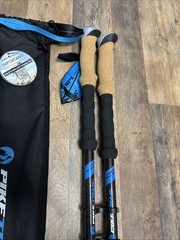 Pike Trail Carbon Fiber Hiking Trekking Poles Cork Grip 2 Poles Midnight Blue