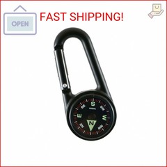 Coghlan’s Carabiner Compass with Liquid-Filled Design, Luminous Directional Mark