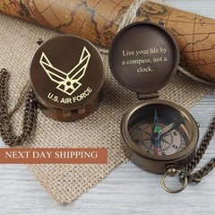 Compass with Special Engraved Greeting for Men/Him, Husband Gifts from Wife
