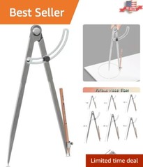Portable 24-Inch Metal Compass for Professional Woodworking and Geometry Tasks