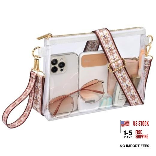 Clear Bag for Stadium Events – Clear Purses for Women Stadium Ardent White