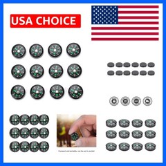 Pocket Compass, 20mm 12pcs Mini Pocket Oil Filled Compass for Hiking Camping …