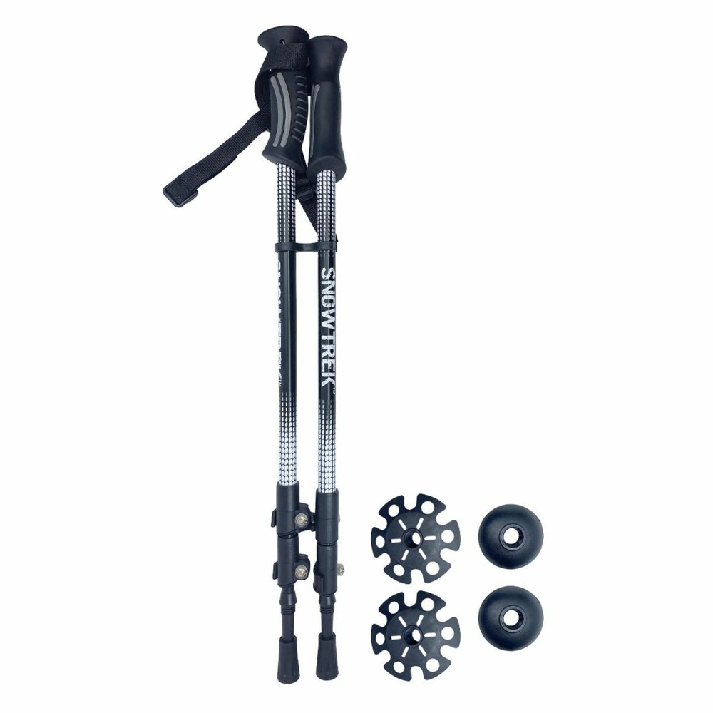 SNOWTREK Retractable Hiking Poles – Pair of Adjustable Poles, Aluminum