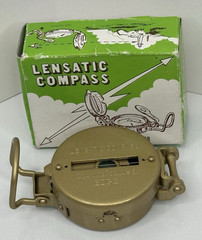 Vintage Lensatic Compass Liquid Filled EDGE, Made in Japan In Original Box