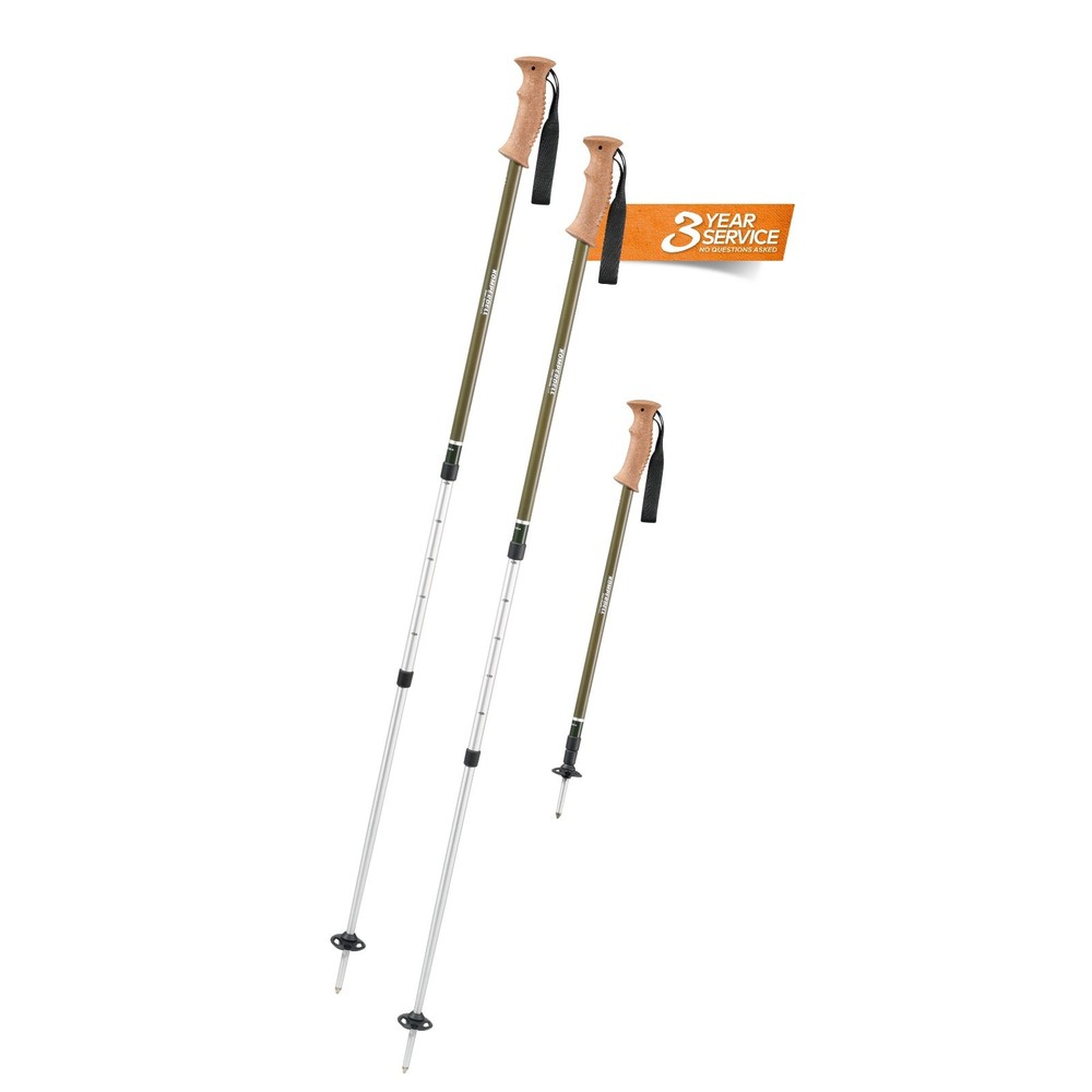 Komperdell Hiking Poles Green Rambler Cork, NEW with invoice