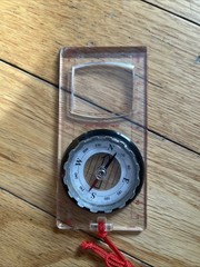 Transparent Baseplate Orienteering Map Compass W Magnifying Glass Scale 1 62500