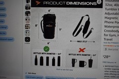 PYKKER MAGNETIC WATER BOTTLE BAG 32 OZ & 40 OZ. BLACK NEW