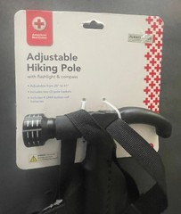 America Red Cross Hiking Pole with flashlight and compass