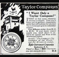 Vintage 1936 Taylor LEEDAWL Compass No. 2920 Black Bakelite with Original Box