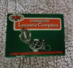 Vintage W.F.S Engineers’ Lensatic Compass For Scouts Plastic Case