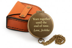 Engraved Brass Compass, 8th Anniversary Gift, Personalized Husband Gift