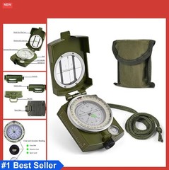 Hiking Compass Military Lensatic Prism Water-Resistant Fluorescent Pocket