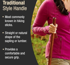 58 in. Walking Stick Hiking Trekking Iron Bamboo Cane Handcrafted in the USA