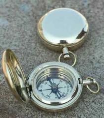 Lots of 3 PC’s Solid Brass 2.5 Inch Push Button Nautical Vintage Pocket Compass