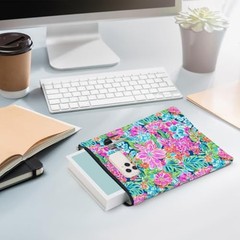 Book Sleeve Book Lovers Gifts Waterproof Books Pouch Protector Pink Flower 1273