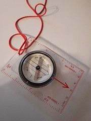 Compass Map plastic necklace