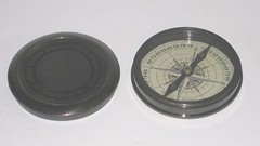 NEW Replica “Henry Hughes London 1941” Brass Pocket Black Compass. USA Seller!!