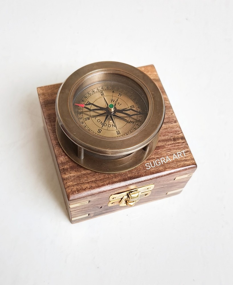 SUGRA ART Personalized Compass with Magnifier, Multifunctional Custom Compass