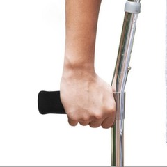10Pcs Reusable Black Sponge Cane Handle Grip Covers for Crutches Walker Use