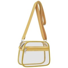 Clear Bag for Stadium Events Clear Sports Fan Handbags Purses with Medium Gold