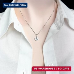 Small Compass Necklace Sterling Silver, Go Confidently in the Direction of Your
