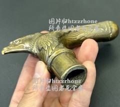 Solid Brass Eagle Head Statue Walking Stick Cane Handle Top Topper Collections