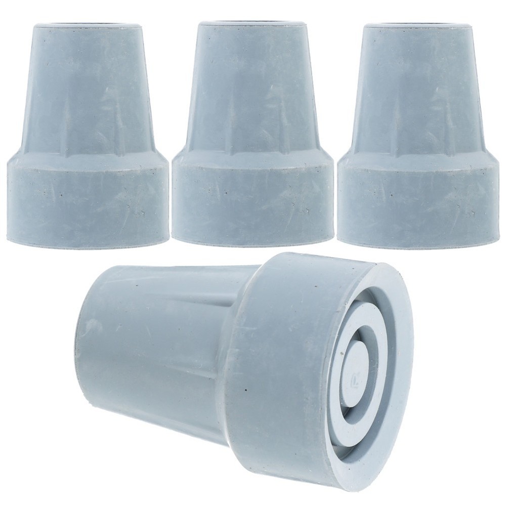 4Pcs Protective Rubber Feet Pole Tips for Hiking Climbing Non Slip Durable Grey