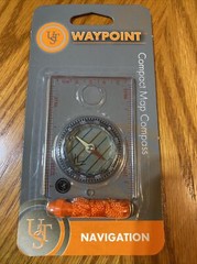 UST Ultimate Survival Technologies Waypoint Compact Liquid Filled Compass 3”x2.3