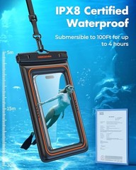 Floating Waterproof Phone Pouch 2 Pack, IPX8 Waterproof Phone Case 7.0 inch
