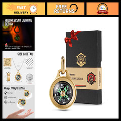 Mini Titanium/Brass Waterproof Pocket Compass for Hiking, Survival & Gifts – Key