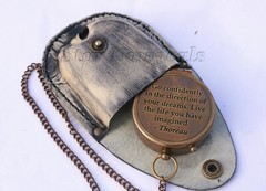 Go confidently in the direction of your dreams Antique Brass Compass