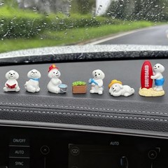 Mini Dog Figurines Cute Car Dashboard Decor, 12 Pcs Dog Car Accessories