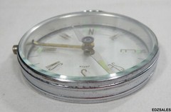 Vintage Clear Glass Handheld Hiking Camping Mapping Compass Made in Japan