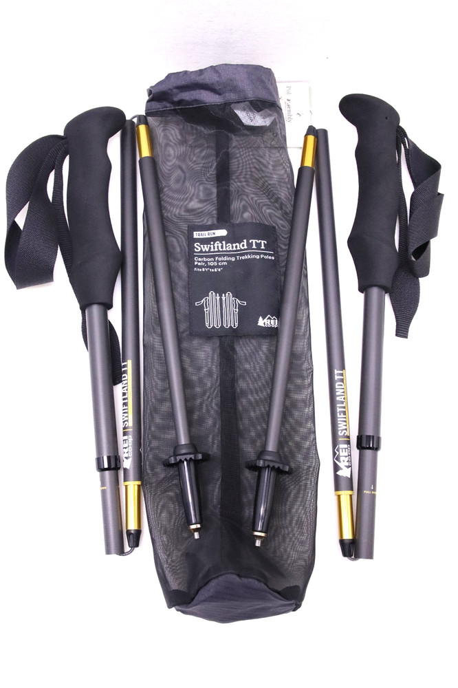 REI Co-op Swiftland TT Carbon Folding Trekking Poles Pair 105cm
