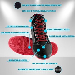 Men’s Motorcycle Boots Rider Racing Hiking Trekking Outdoor 11 Hw001 Black Red