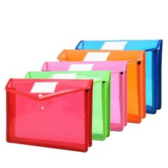 Expanding File Folder Document Organizer with Snap Button, Waterproof Colorful